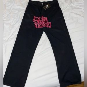 Santo Black Graphic Jeans